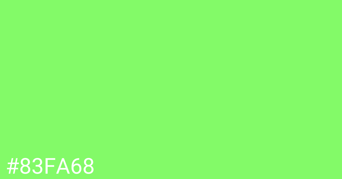 Hex color #83fa68 graphic