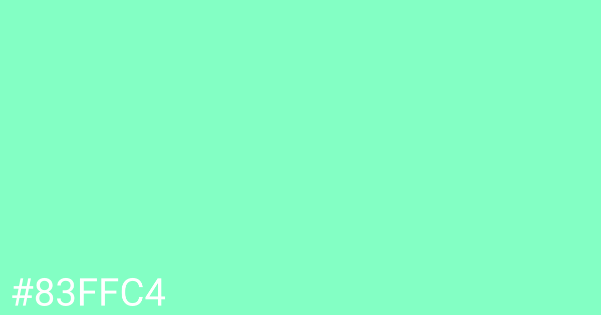 Hex color #83ffc4 graphic