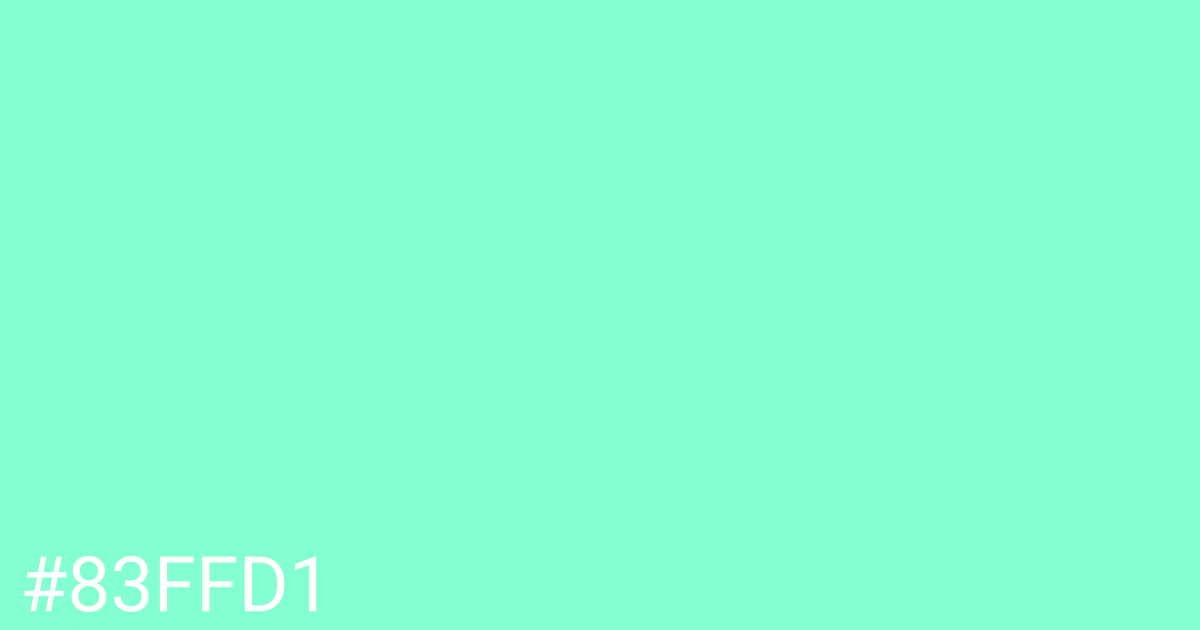 Hex color #83ffd1 graphic