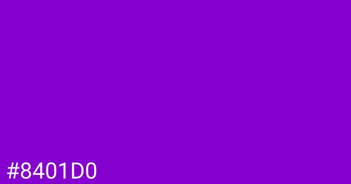 Hex color #8401d0 graphic