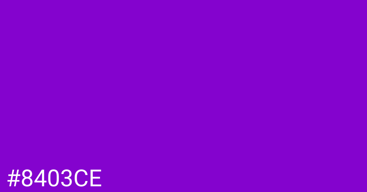 Hex color #8403ce graphic