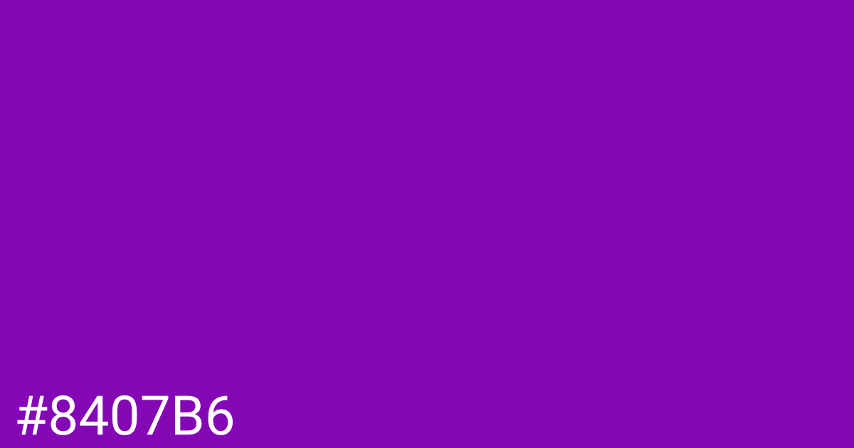 Hex color #8407b6 graphic