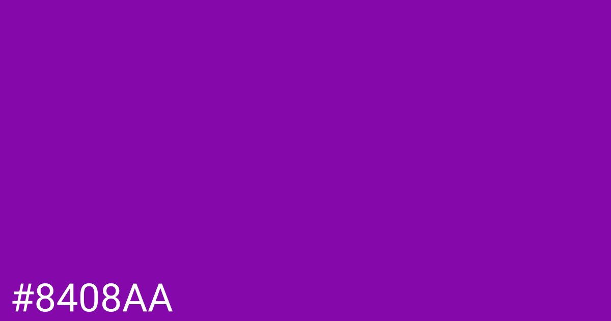 Hex color #8408aa graphic