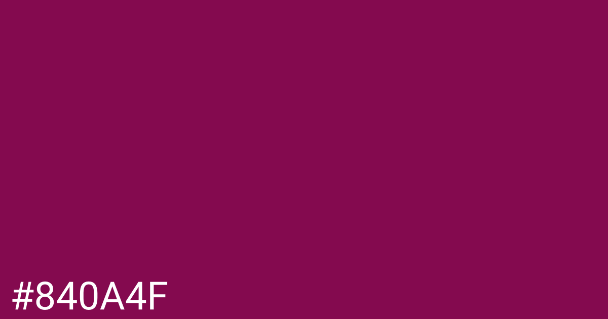 Hex color #840a4f graphic