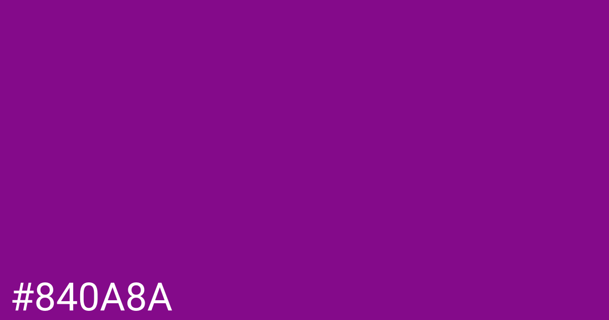 Hex color #840a8a graphic
