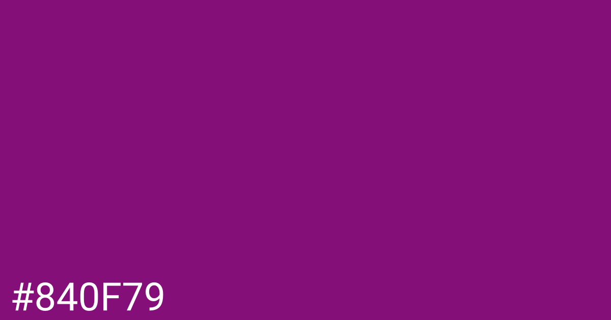 Hex color #840f79 graphic