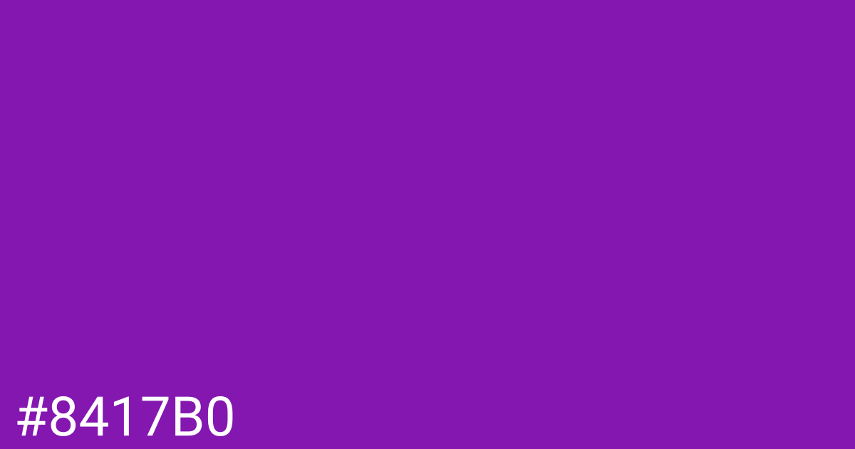 Hex color #8417b0 graphic