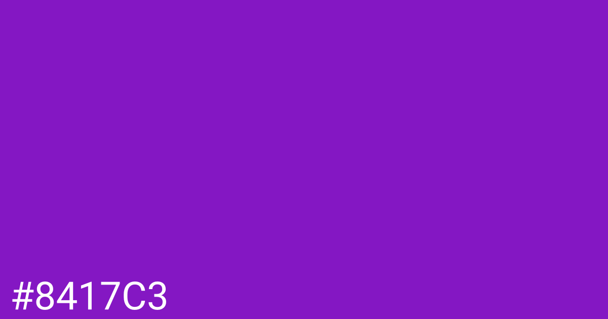 Hex color #8417c3 graphic