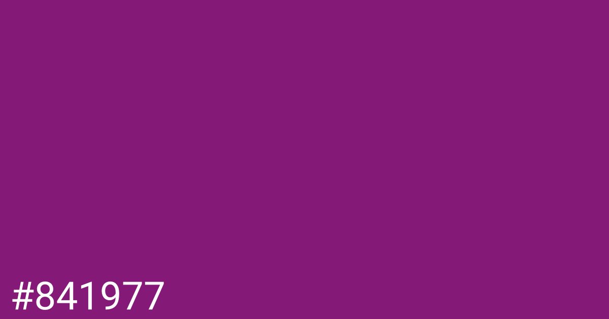Hex color #841977 graphic