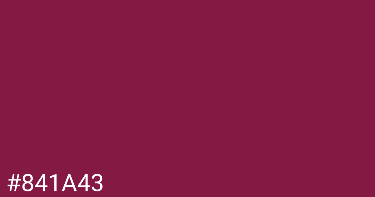 Hex color #841a43 graphic