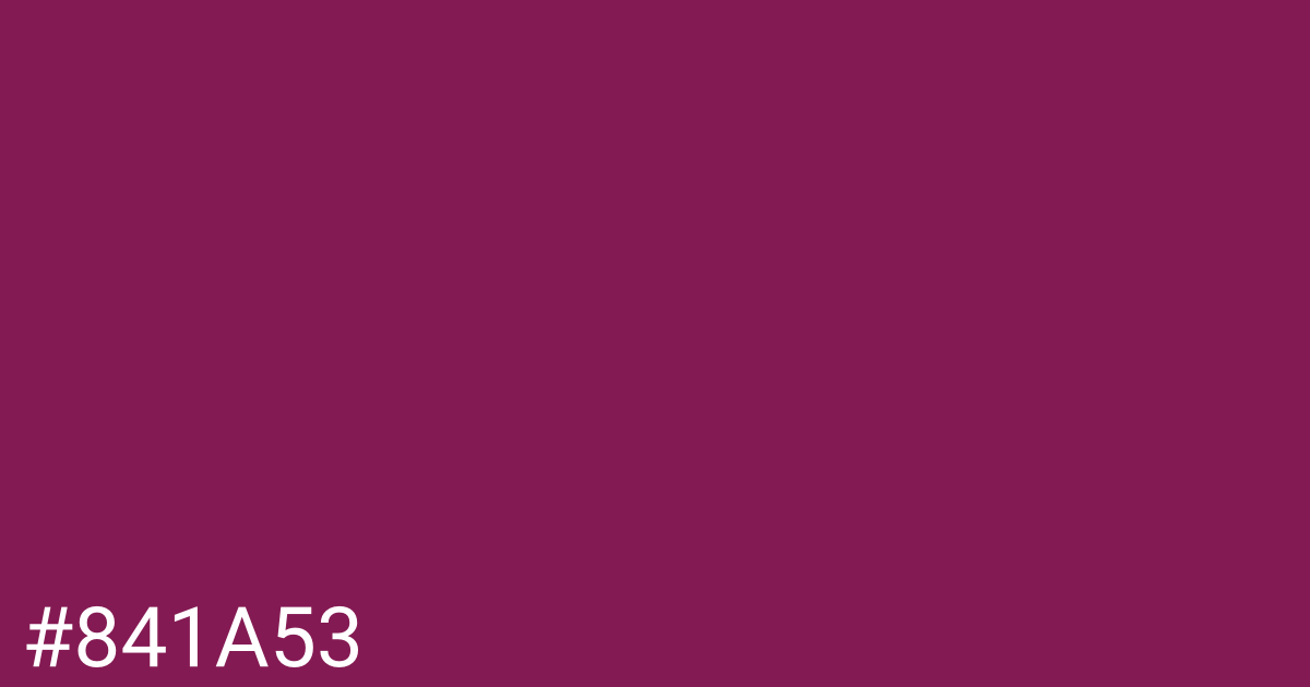 Hex color #841a53 graphic