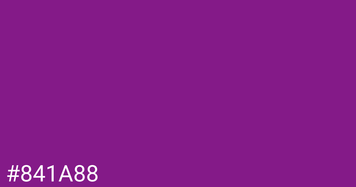 Hex color #841a88 graphic