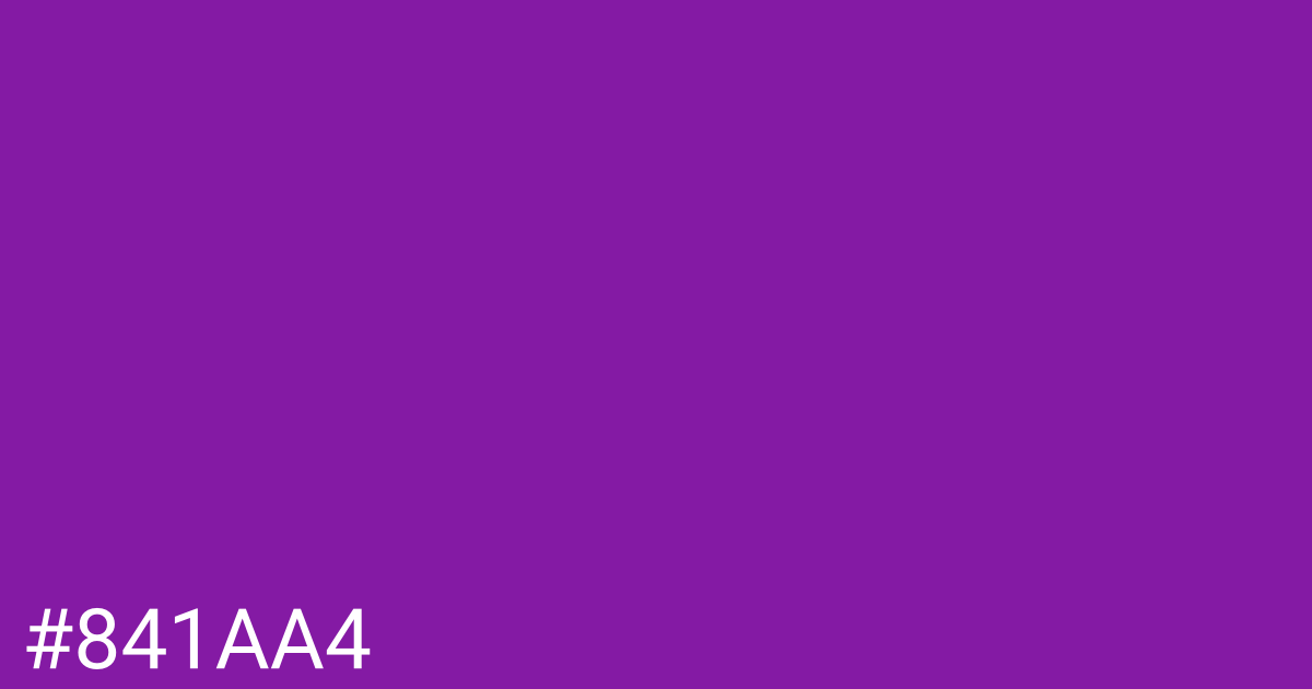 Hex color #841aa4 graphic