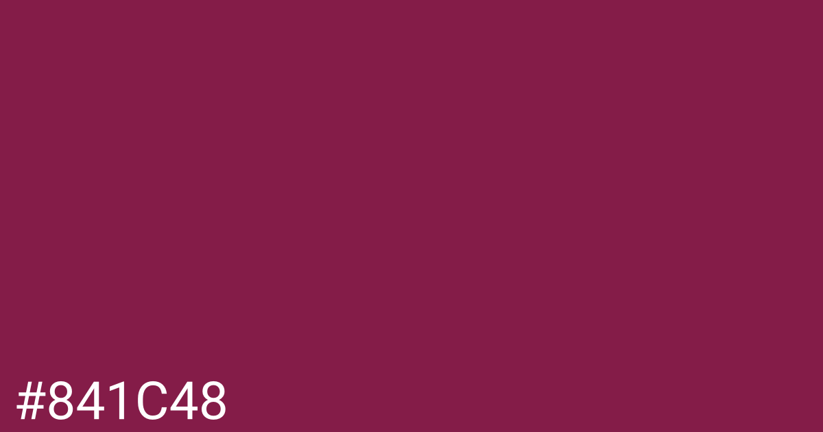 Hex color #841c48 graphic