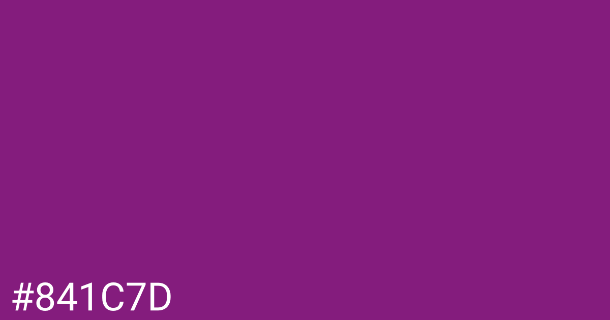 Hex color #841c7d graphic