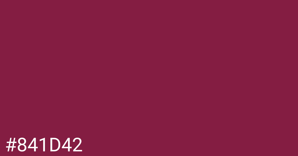 Hex color #841d42 graphic