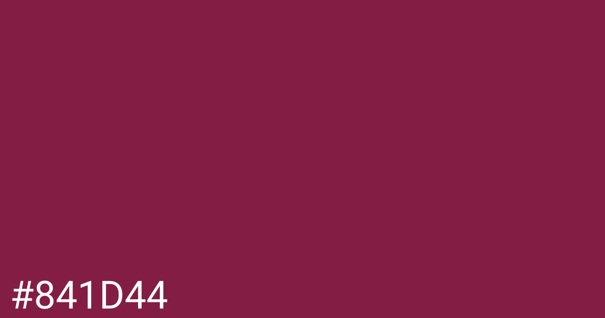 Hex color #841d44 graphic