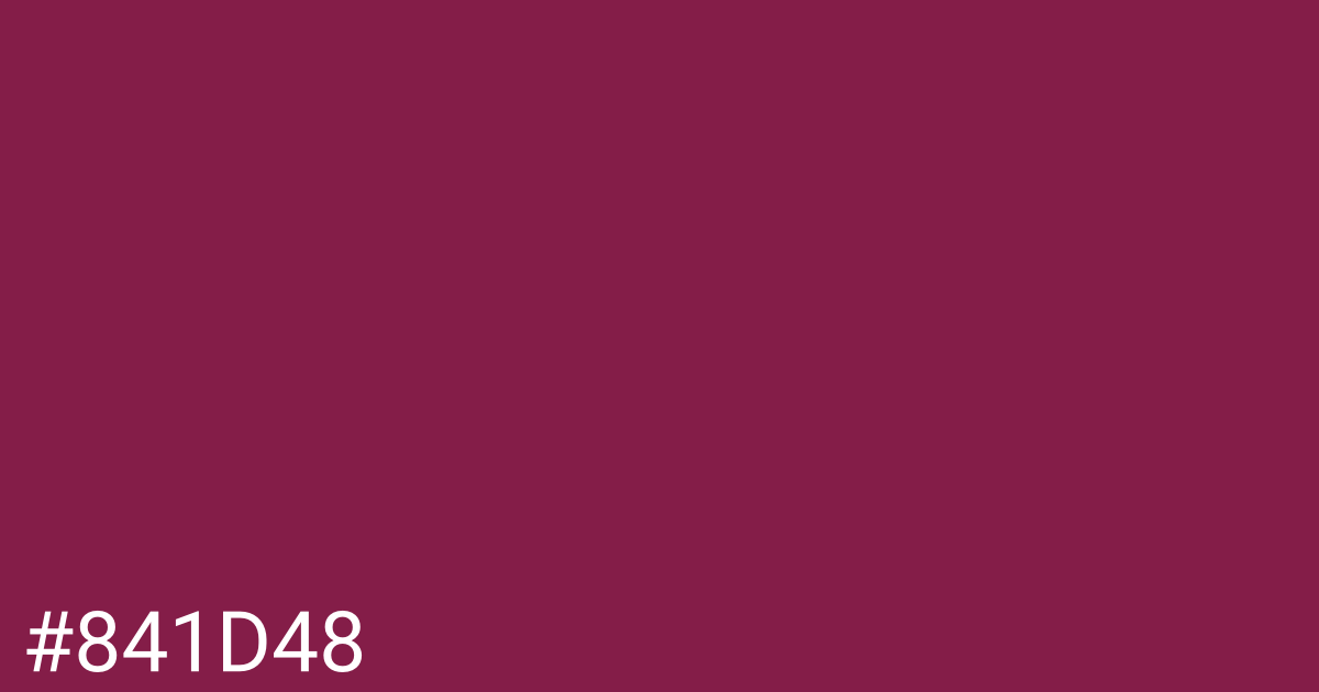 Hex color #841d48 graphic