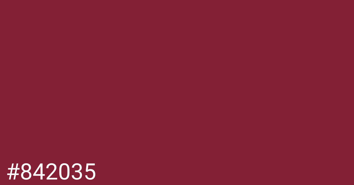 Hex color #842035 graphic