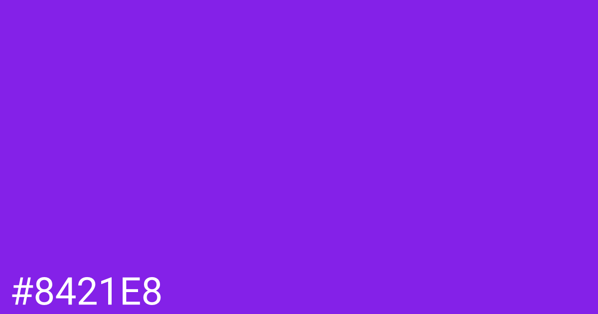 Hex color #8421e8 graphic