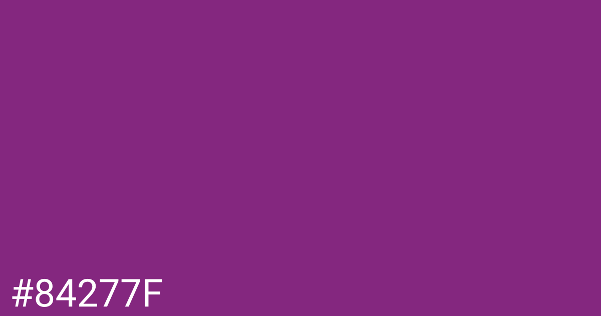 Hex color #84277f graphic