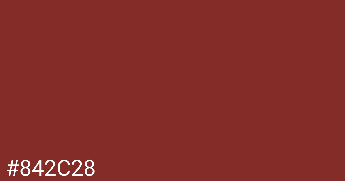 Hex color #842c28 graphic