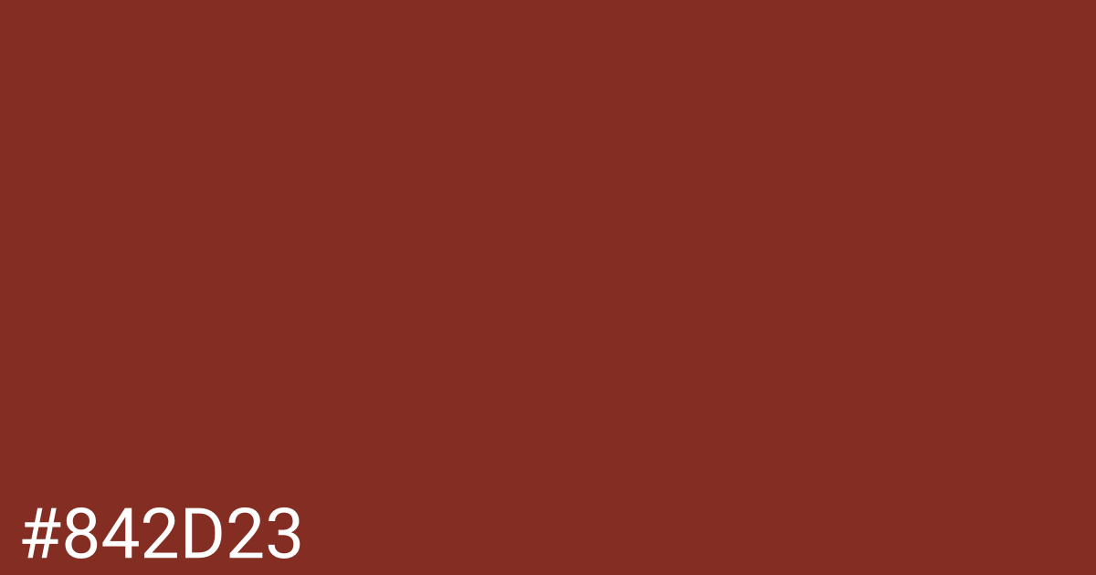 Hex color #842d23 graphic