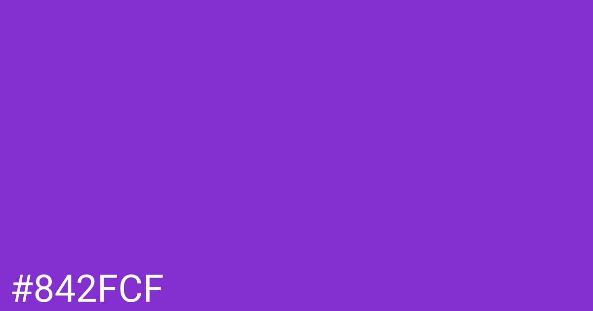 Hex color #842fcf graphic