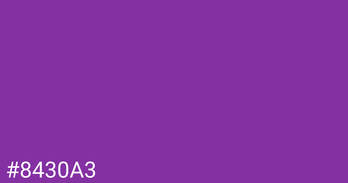 Hex color #8430a3 graphic