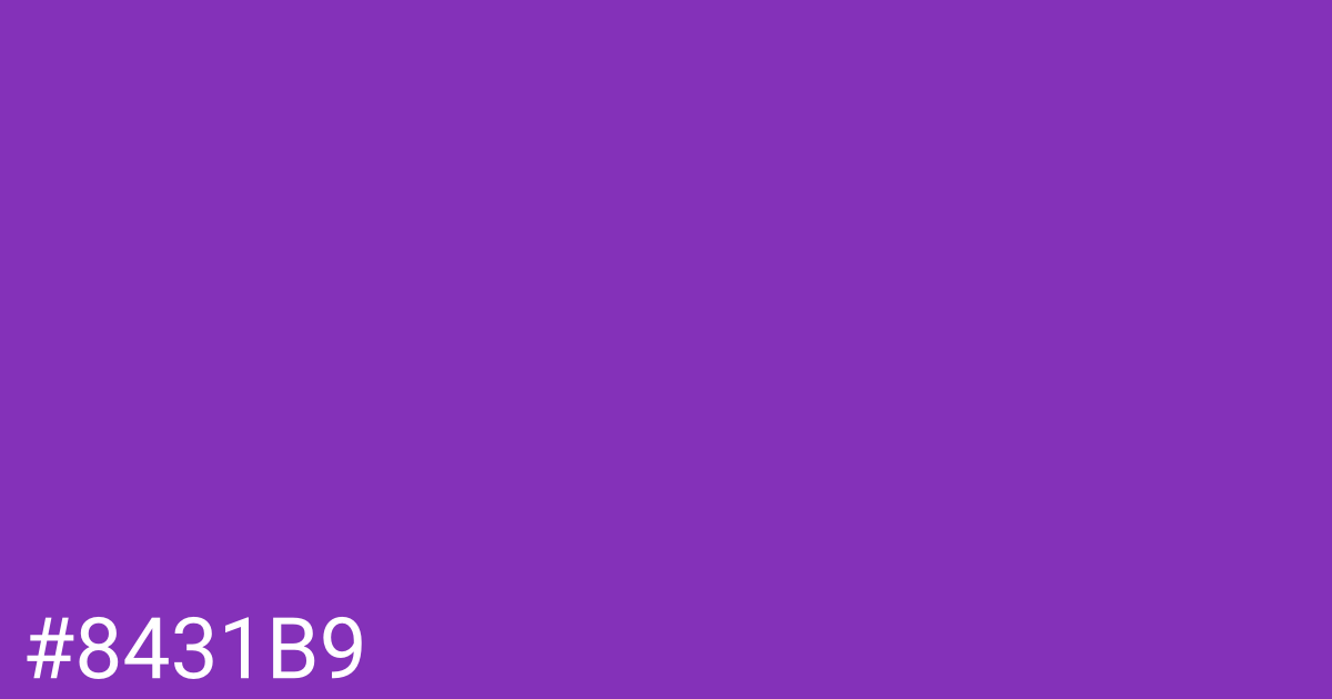Hex color #8431b9 graphic