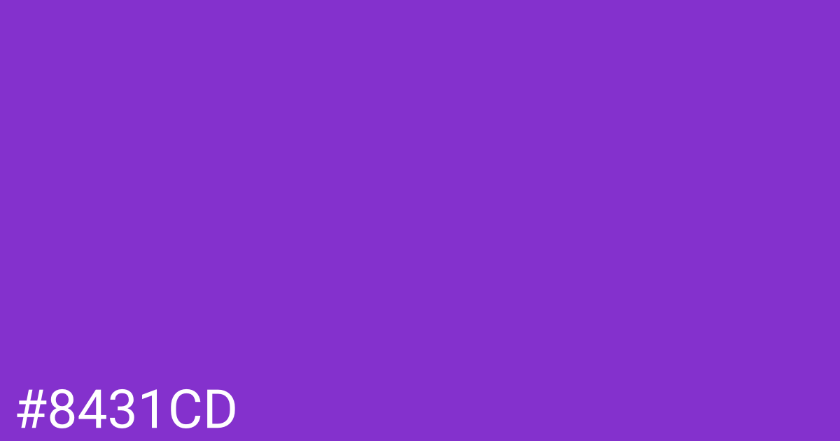 Hex color #8431cd graphic