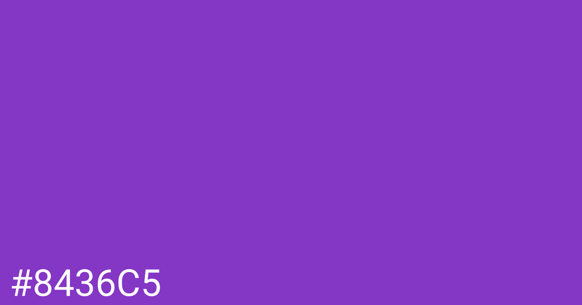 Hex color #8436c5 graphic