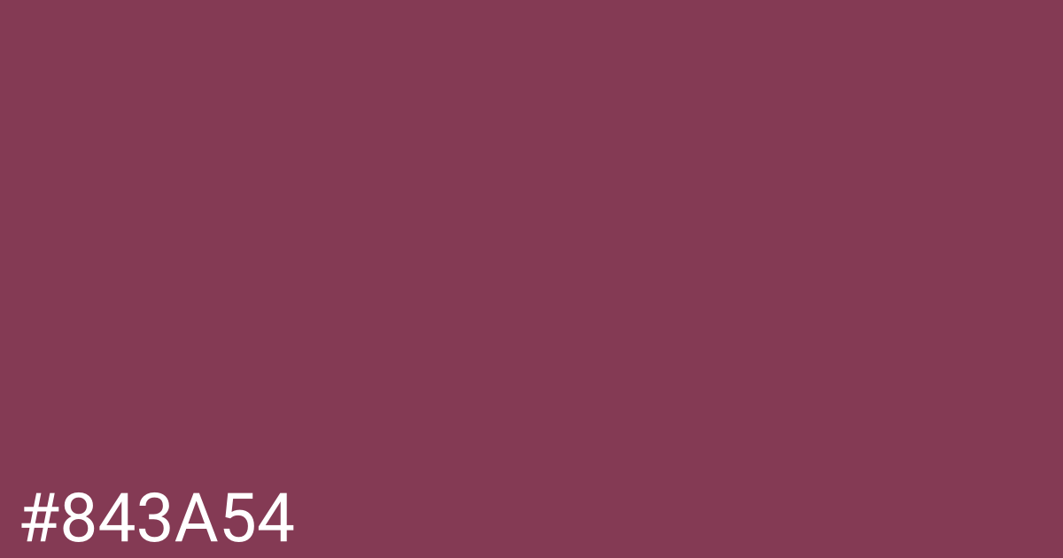 Hex color #843a54 graphic