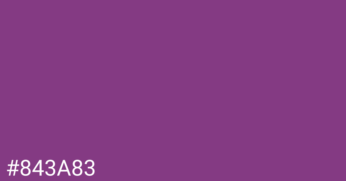 Hex color #843a83 graphic