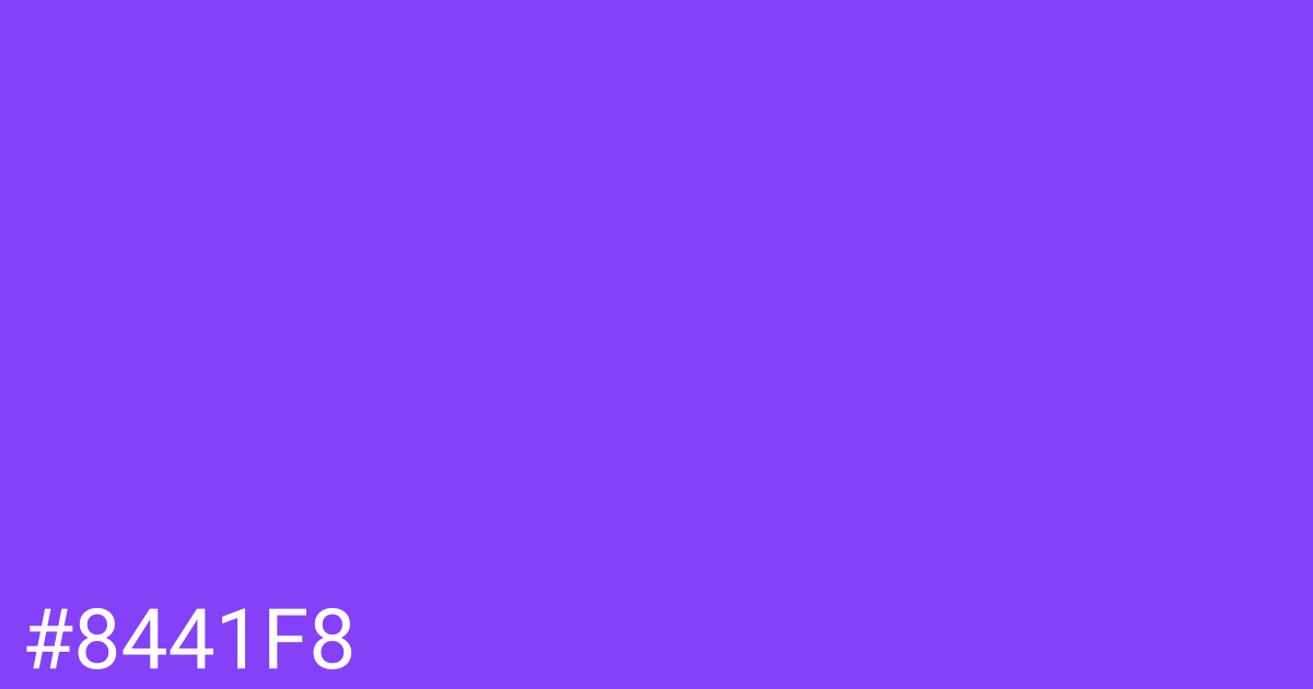 Hex color #8441f8 graphic