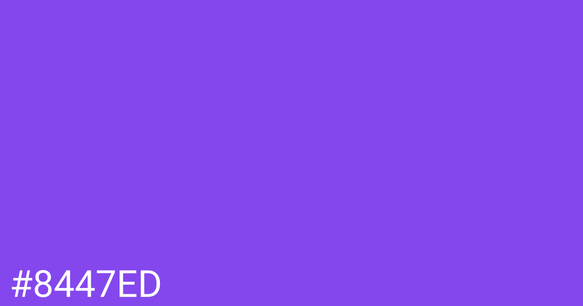 Hex color #8447ed graphic