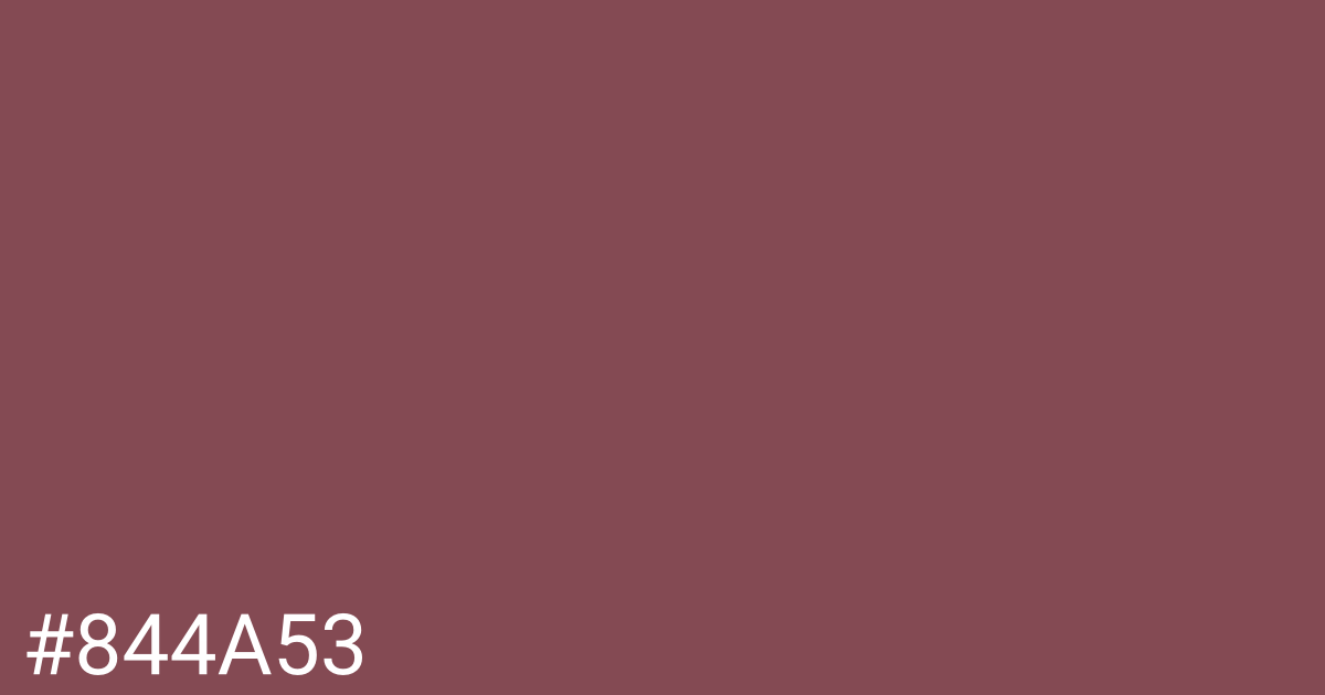 Hex color #844a53 graphic