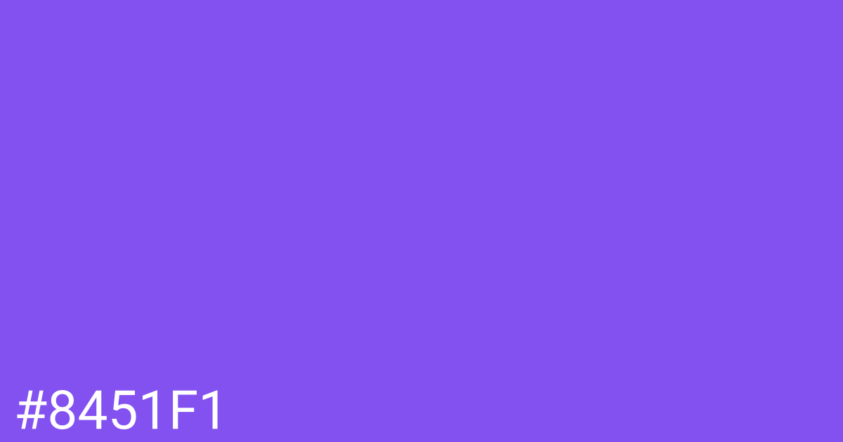 Hex color #8451f1 graphic