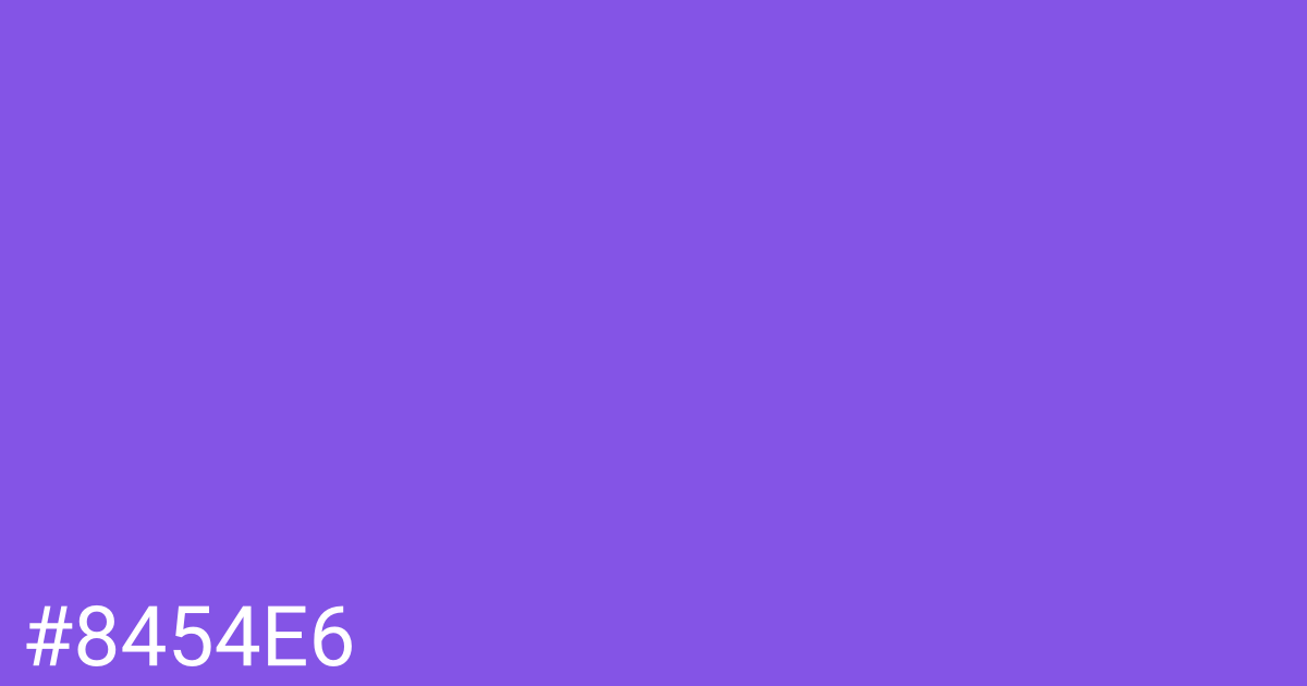 Hex color #8454e6 graphic