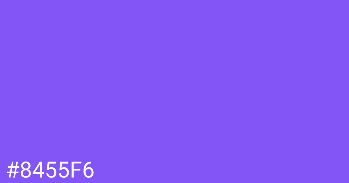 Hex color #8455f6 graphic