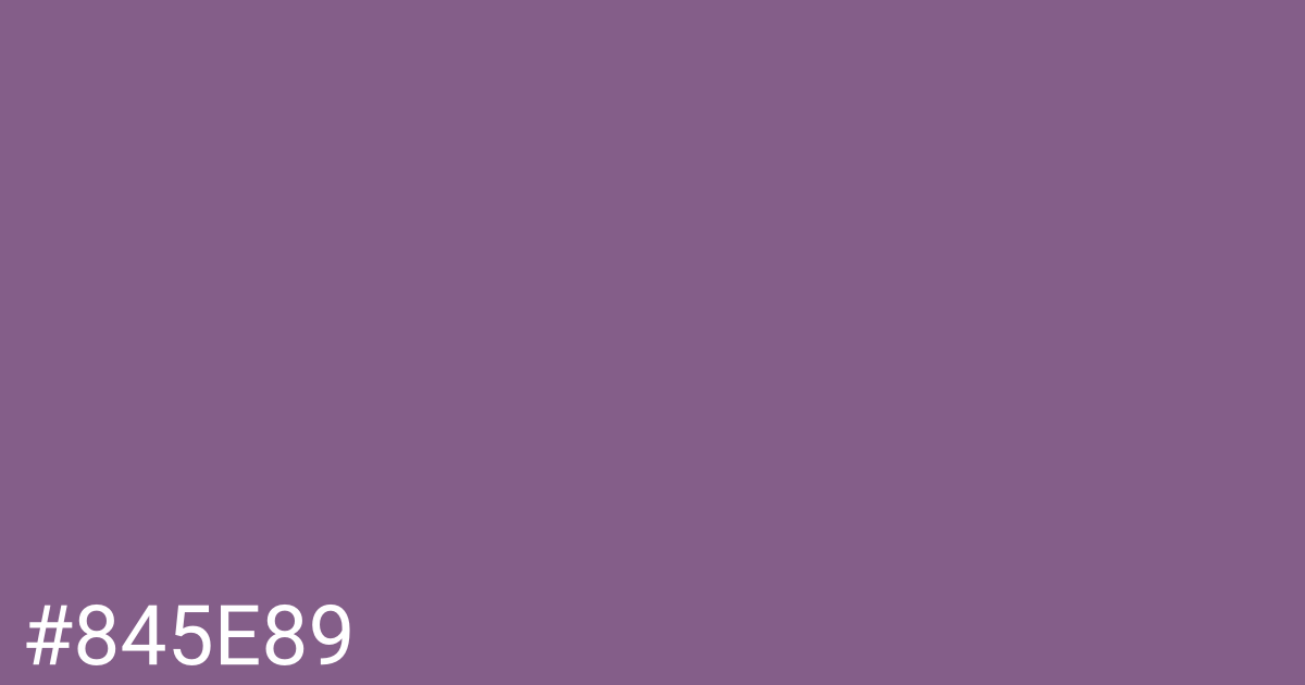 Hex color #845e89 graphic