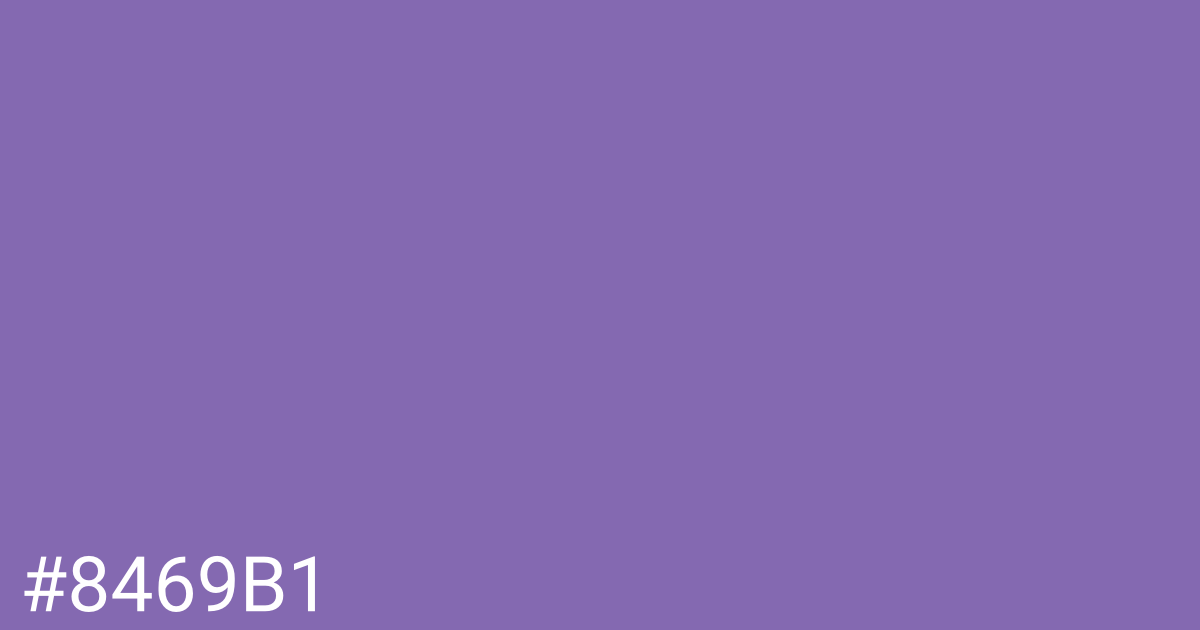 Hex color #8469b1 graphic