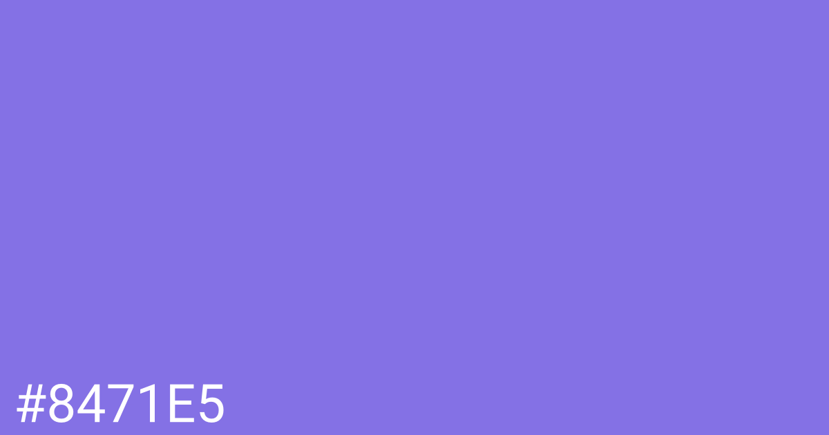 Hex color #8471e5 graphic