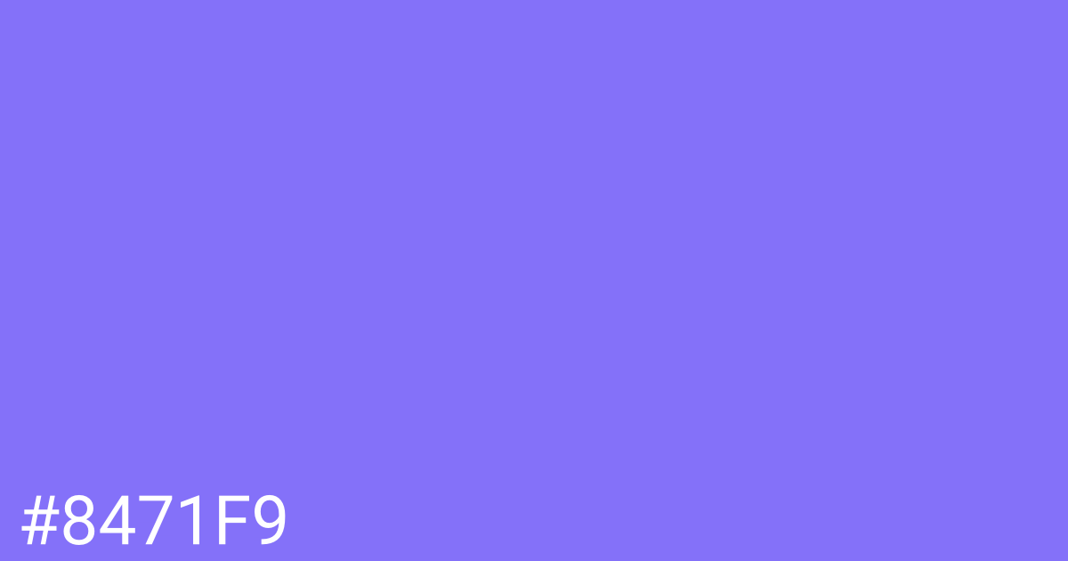 Hex color #8471f9 graphic