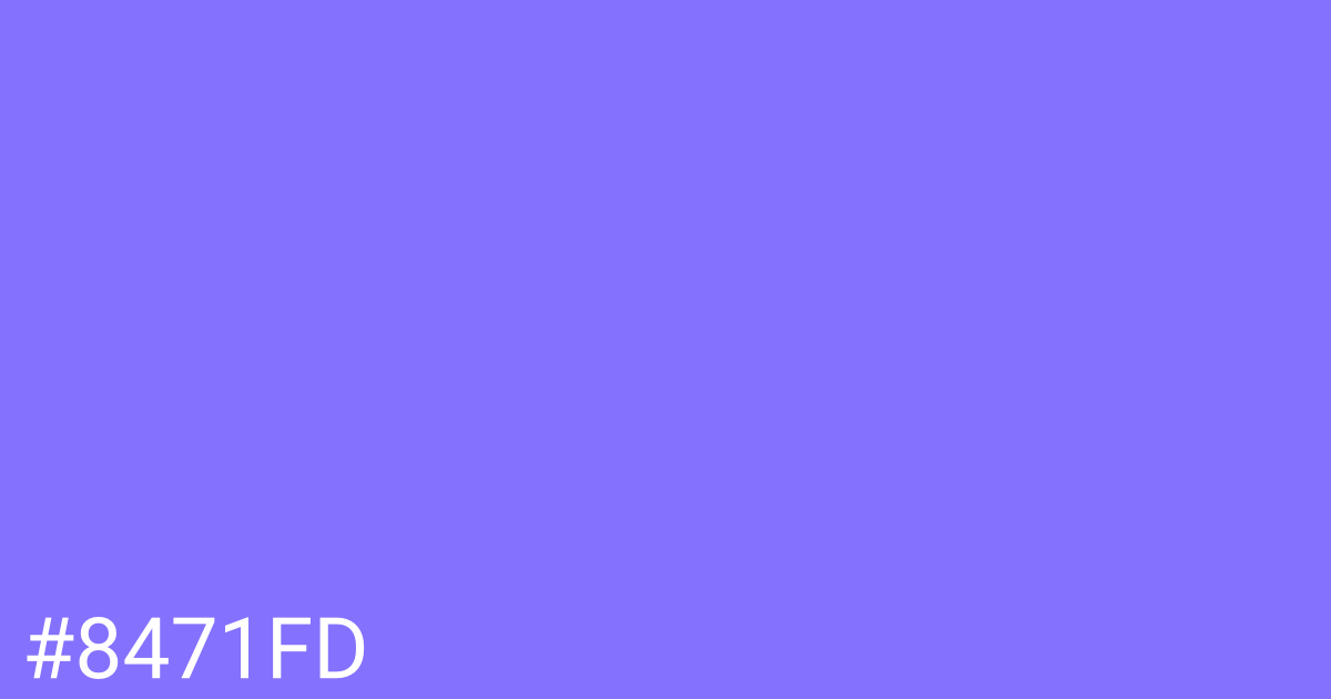 Hex color #8471fd graphic