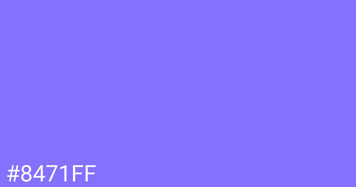 Hex color #8471ff graphic