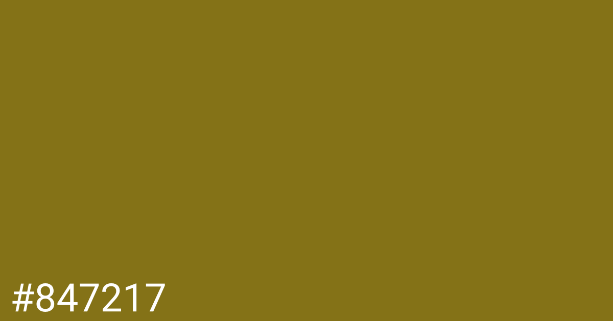 Hex color #847217 graphic
