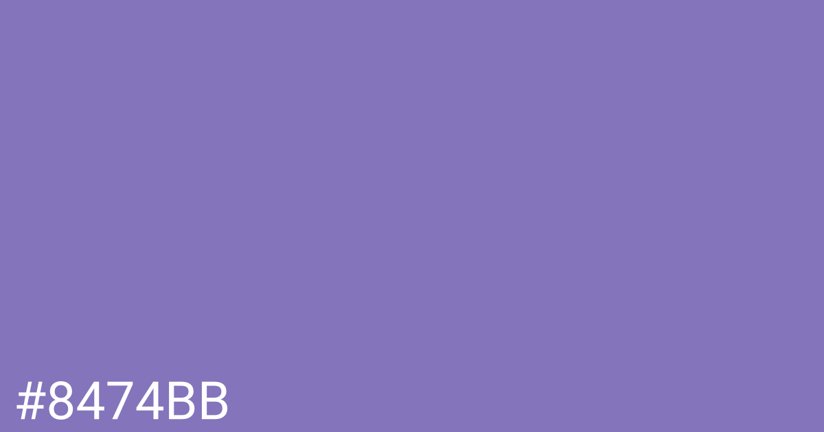 Hex color #8474bb graphic