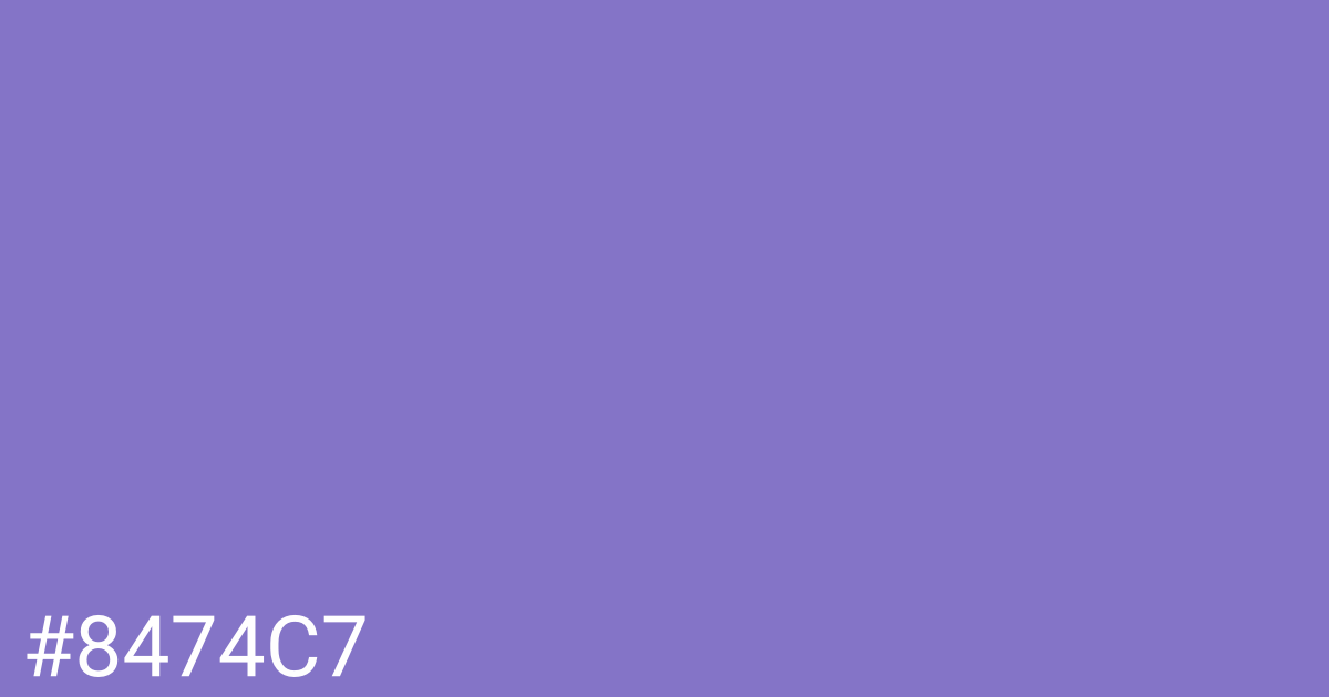 Hex color #8474c7 graphic