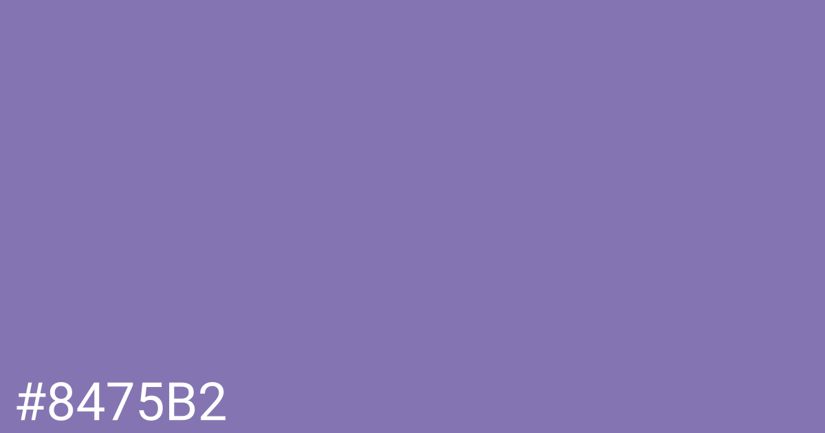 Hex color #8475b2 graphic